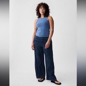 GAP Denim Blue Elastic Waist Pants
